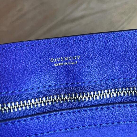 Givenchy Obsedia Medium Flap Pebbled Calfskin Satchel Purse Bag Concord Purple - Picture 10 of 15